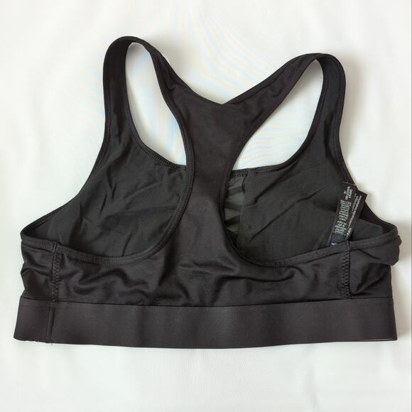 Victorias Secret Sports Bra Black Mesh Lace Up Front Medium The Player Racerback - Picture 2 of 5